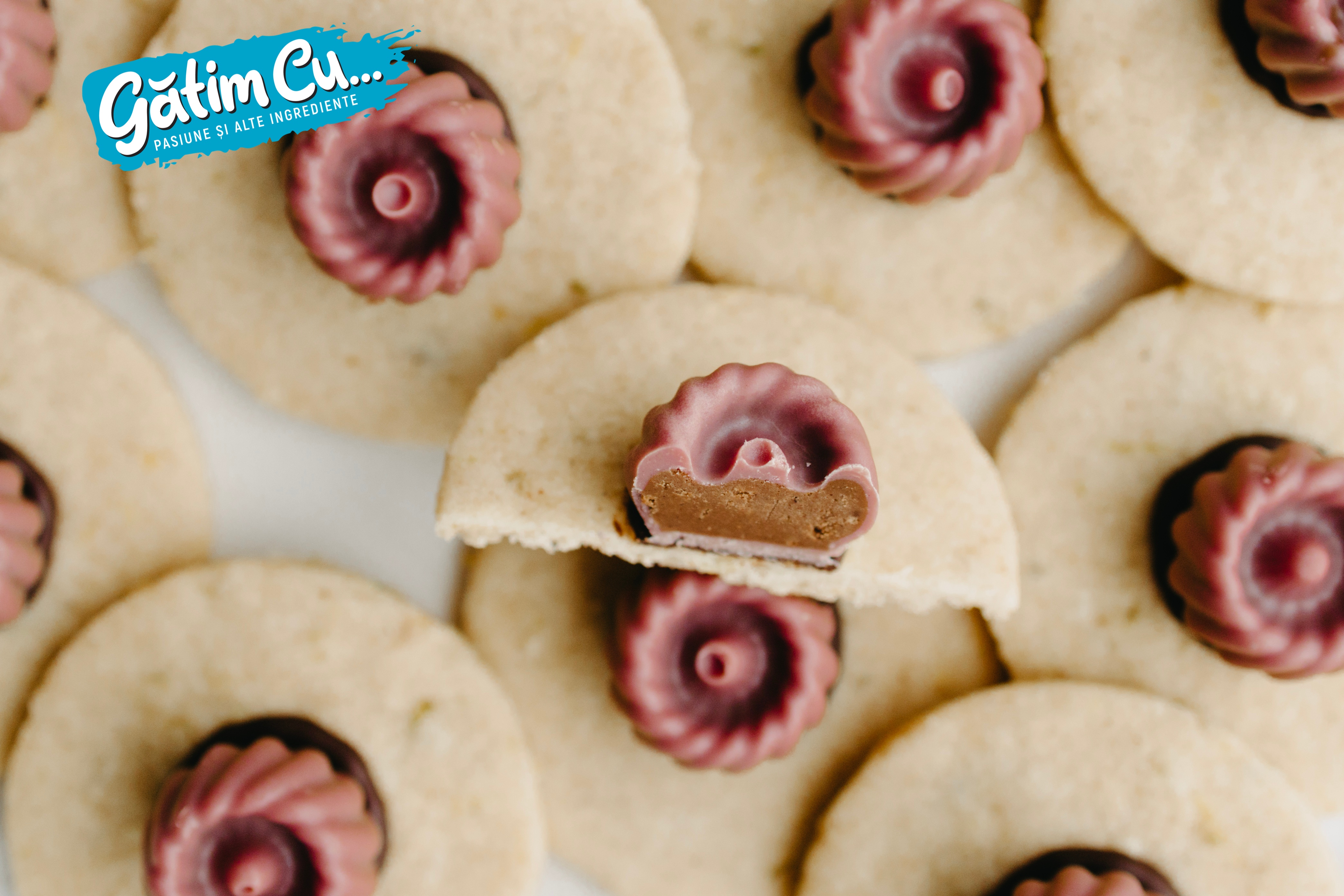 Sugary chocolate biscuits