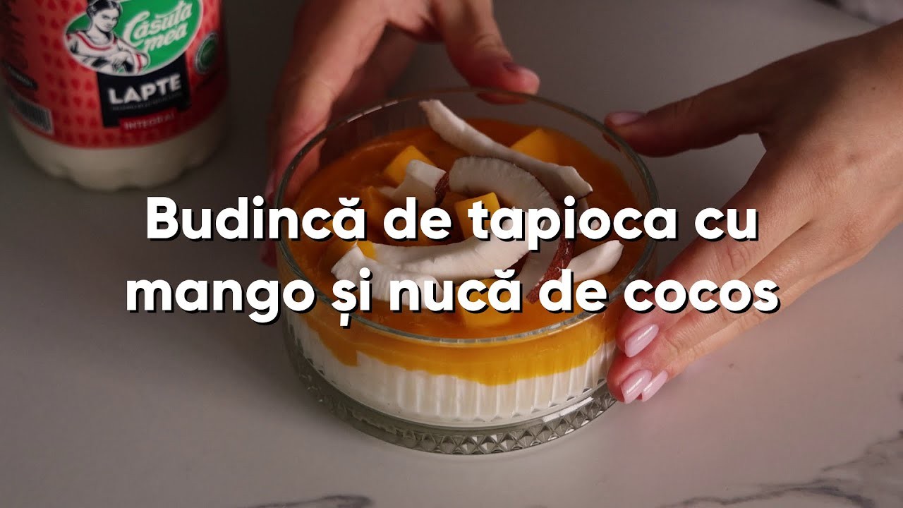 Tapioca pudding with mango and coconut