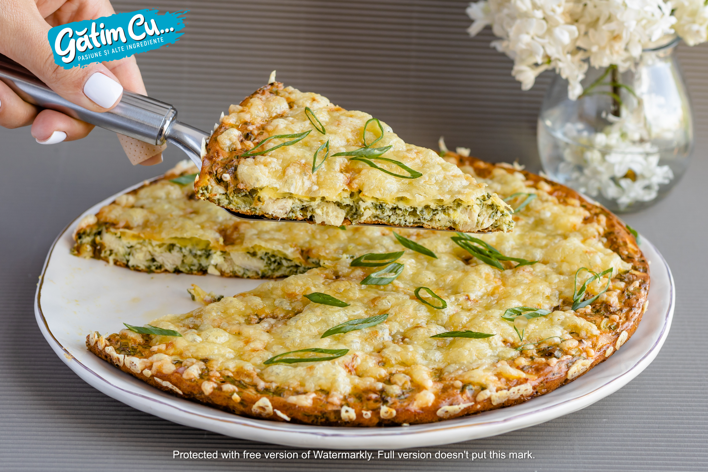 Кекс с зеленым луком