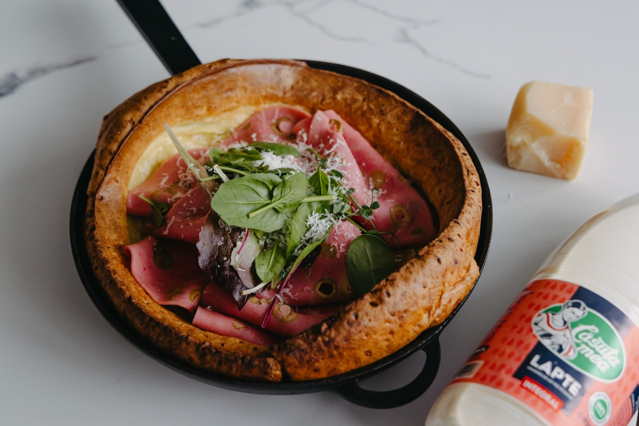 Clătită olandeză sărată cu mortadella