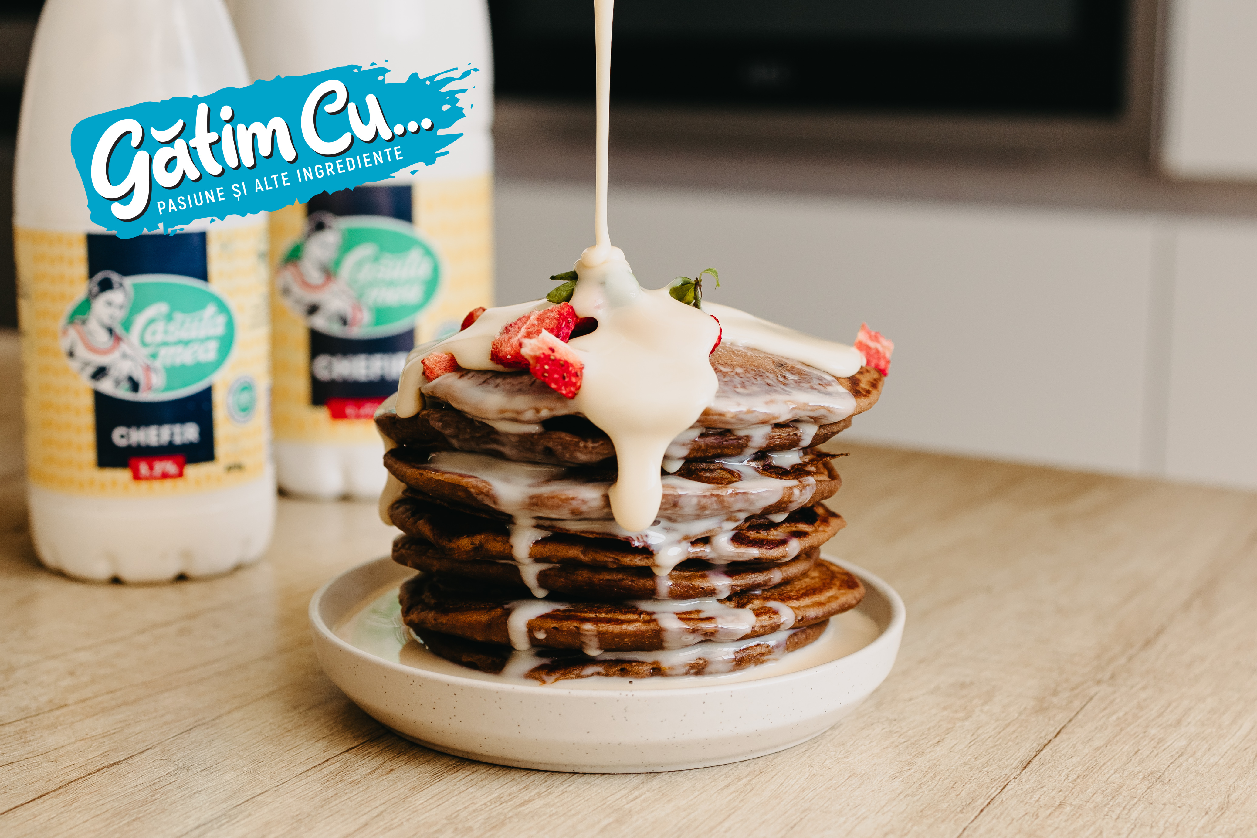 Пухлые блинчики с апельсином и кефиром