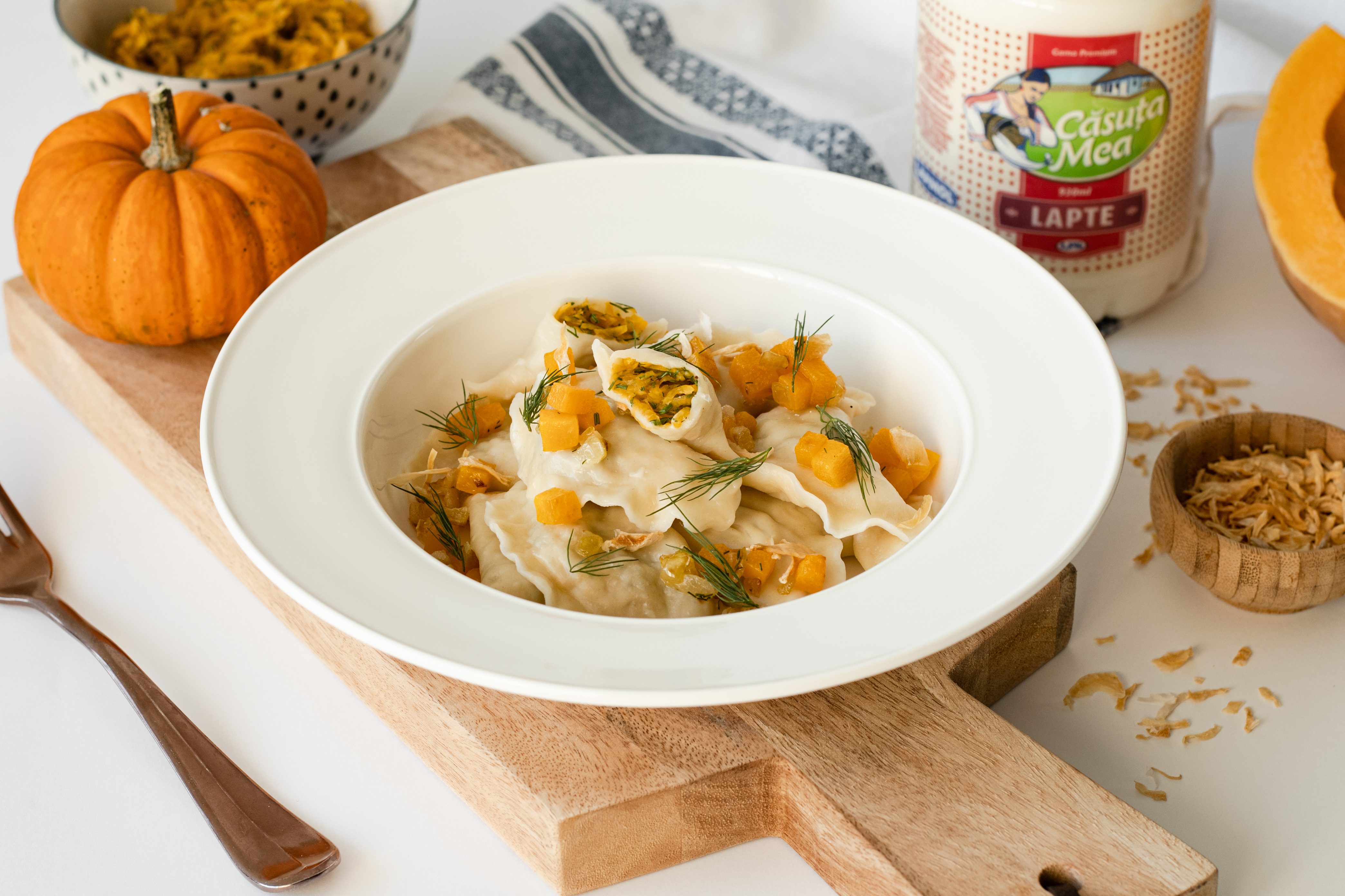 Pumpkin filled dumplings