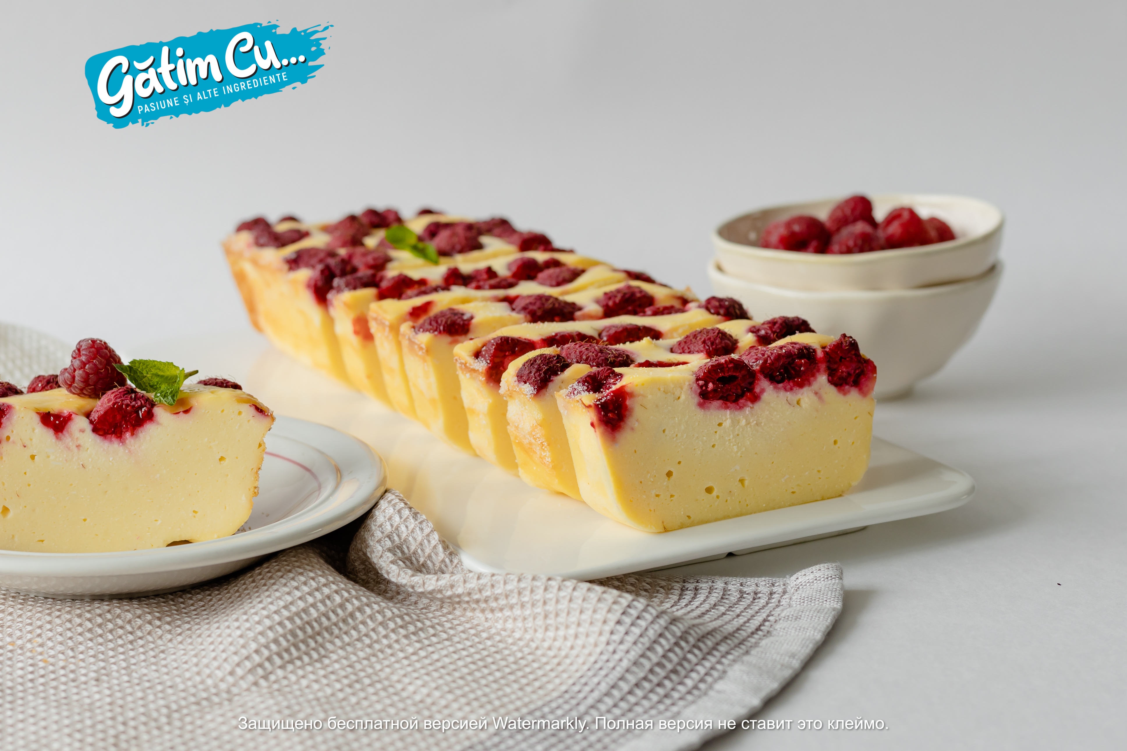 Запеканка с малиной