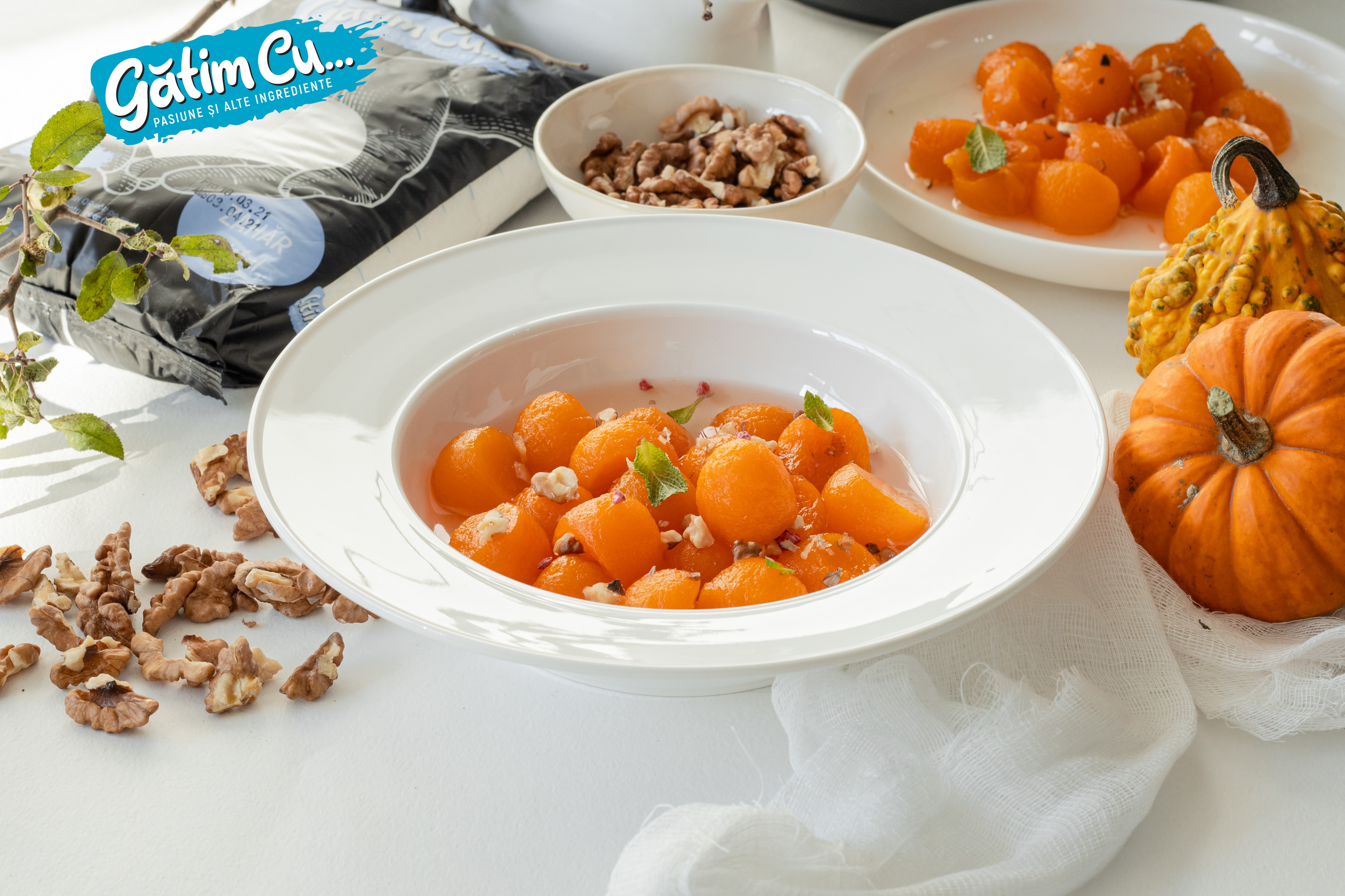 Turkish dessert with pumpkin