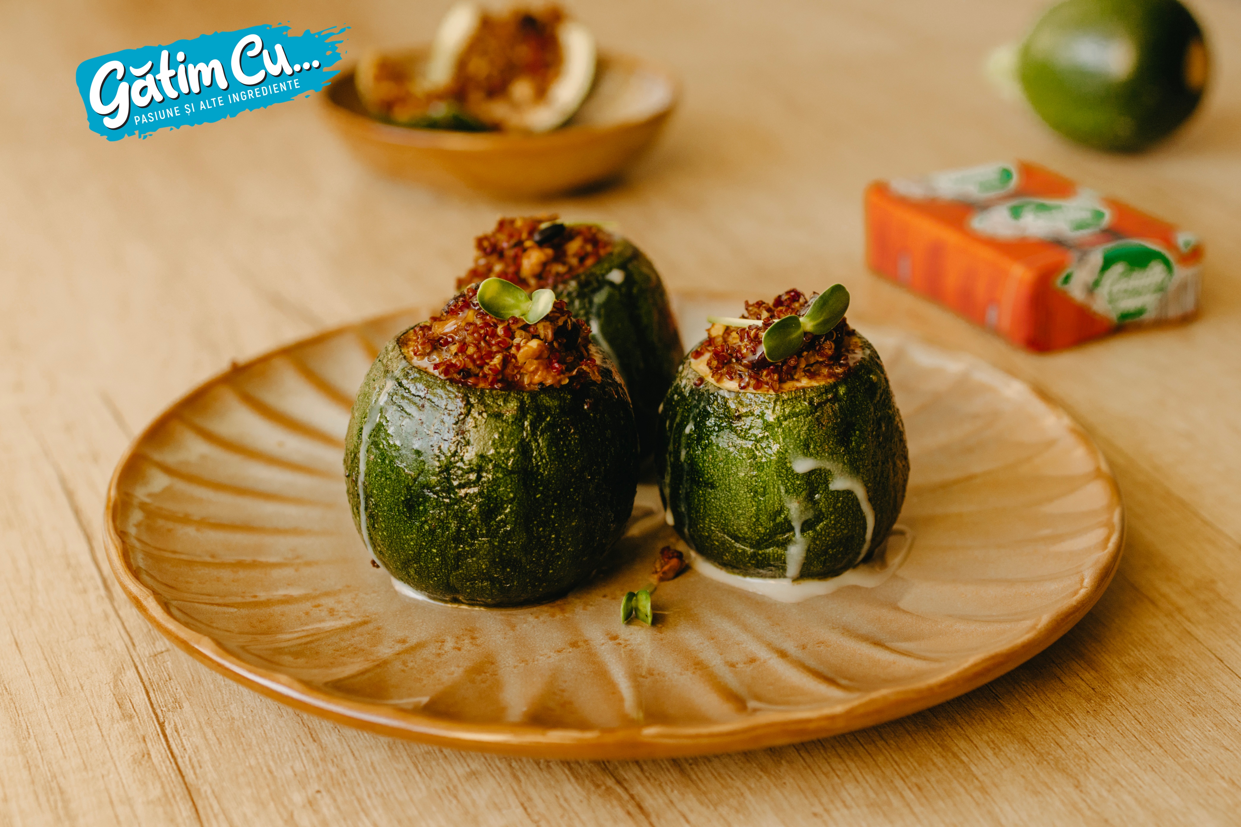 Тыквенные кабачки с киноа