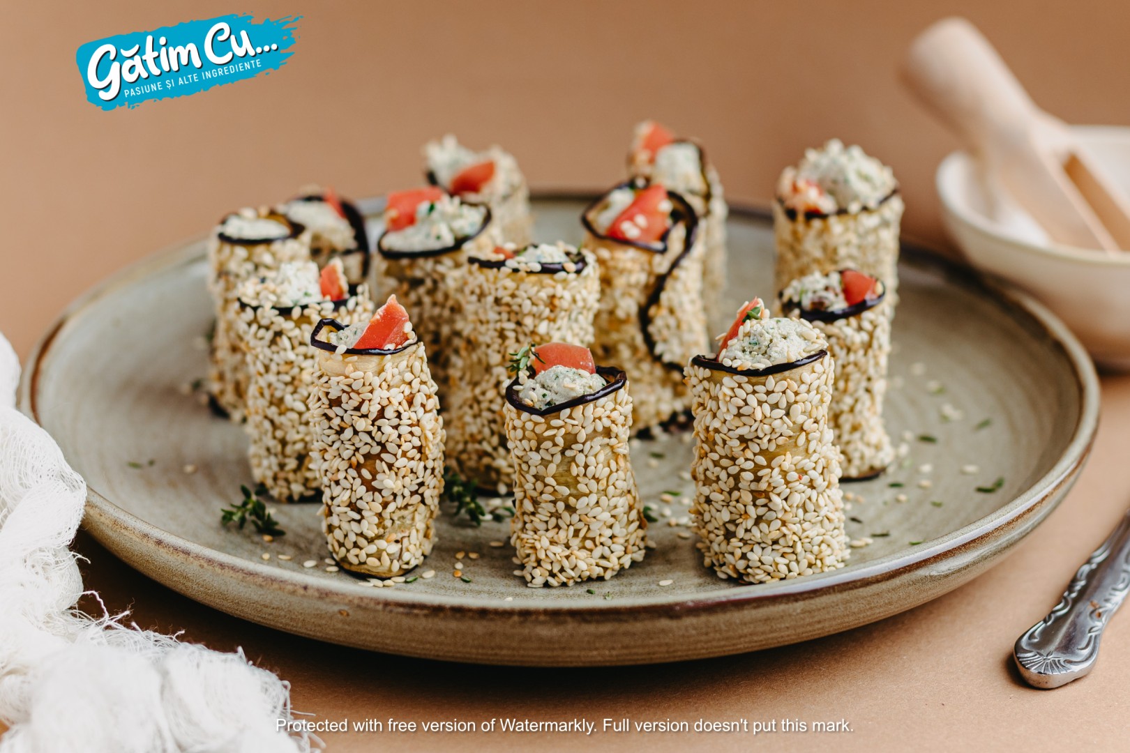 Закуска с баклажанами и вкусной начинкой