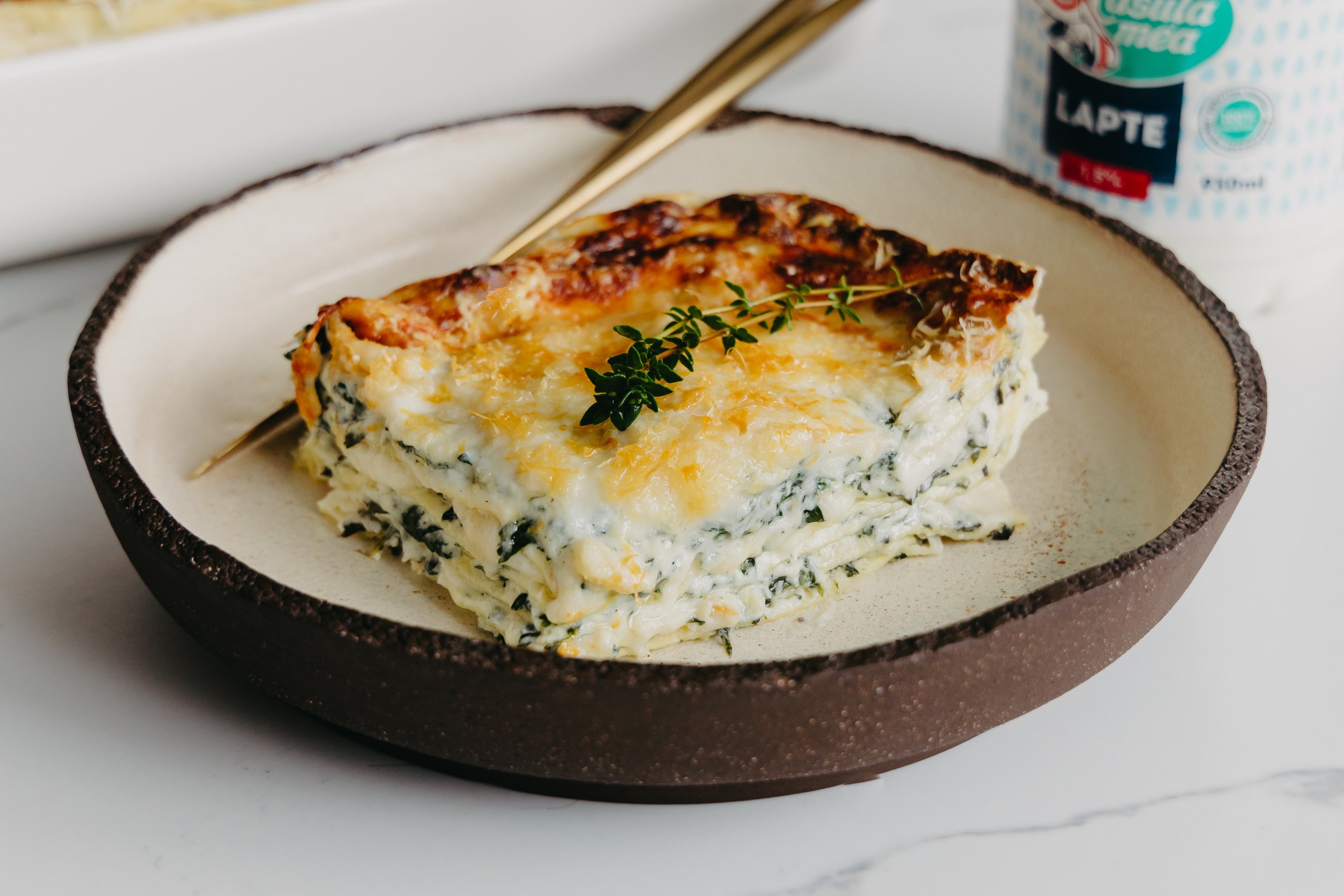 Вегетарианская лазанья с шпинатом