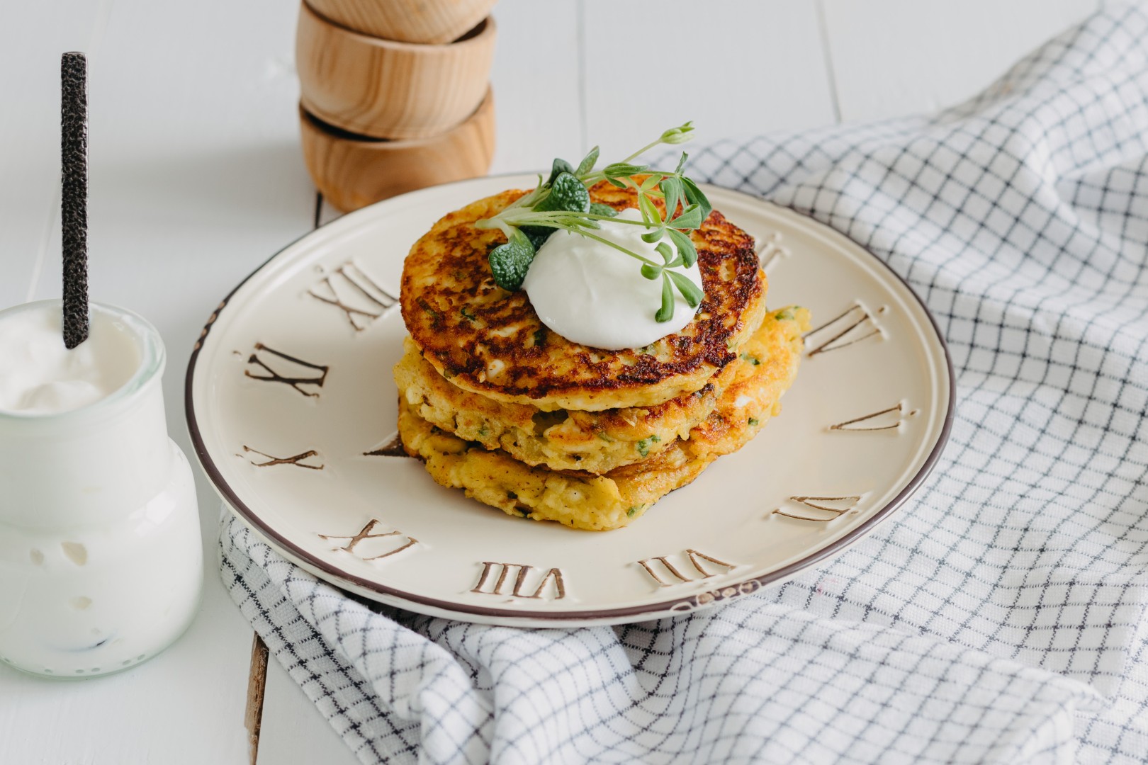 Блинчики с картофелем и творогом