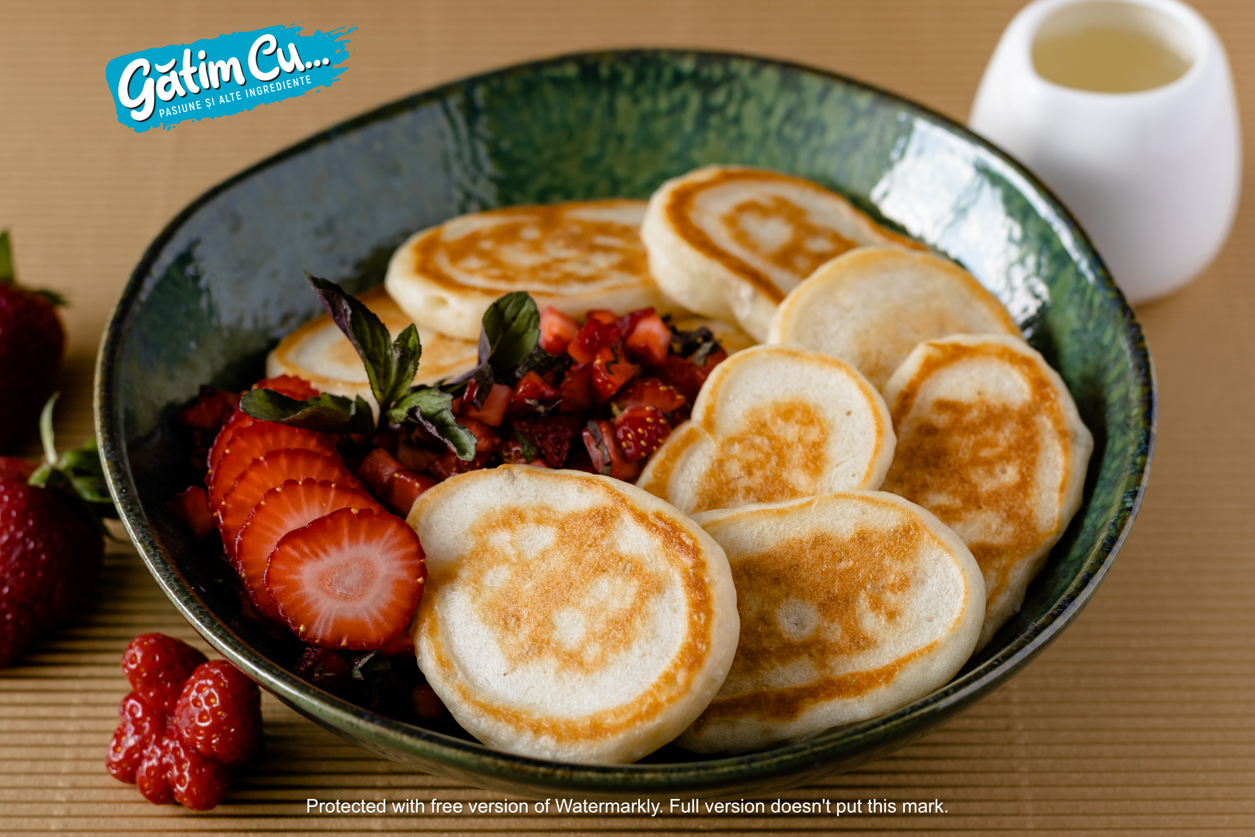 Yeast pancakes with milk