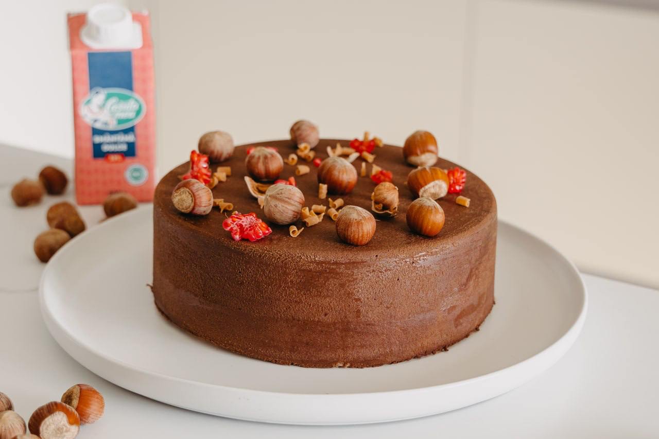 Торт мусс с шоколадом и арахисовым кремом