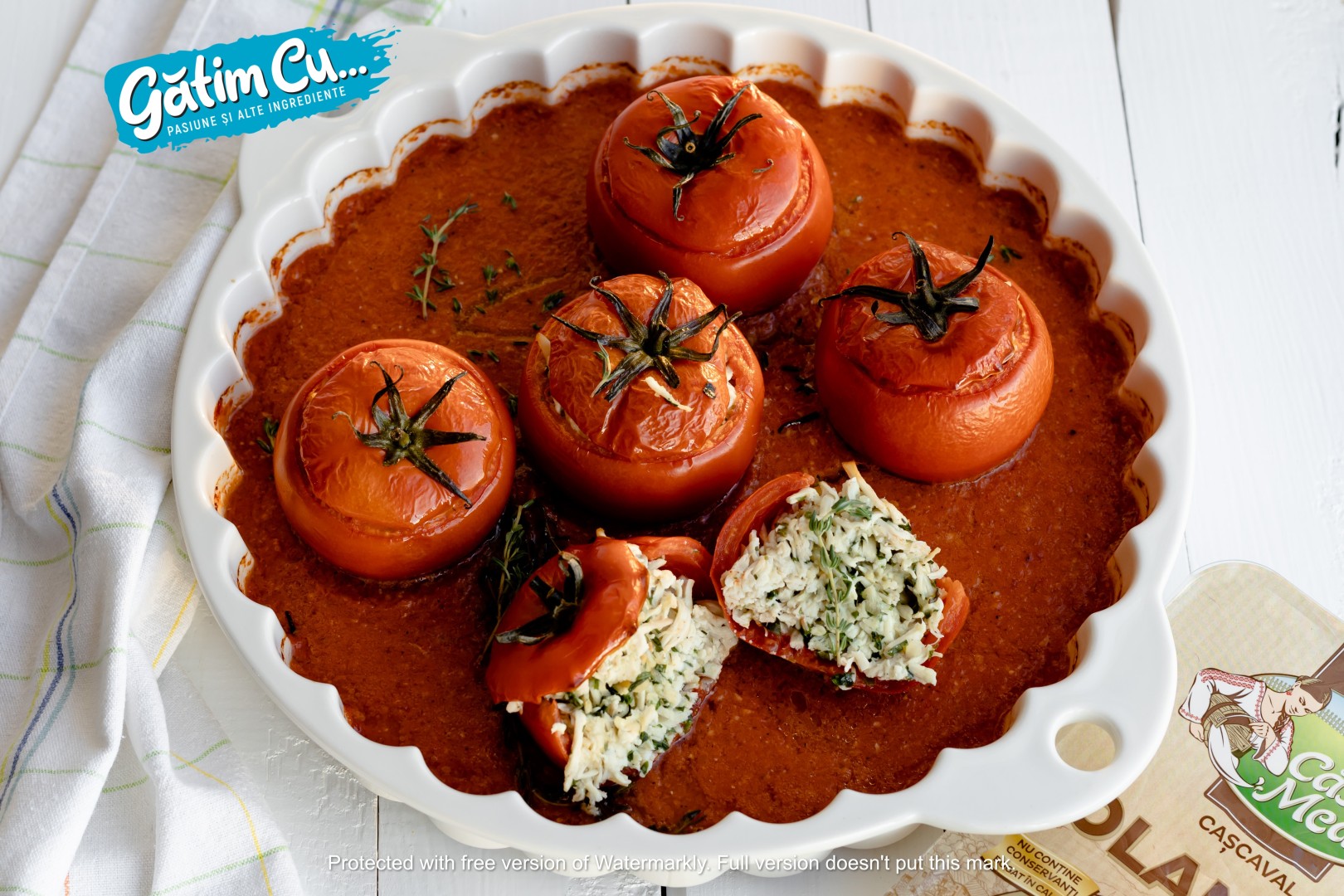 Tomatoes stuffed with meat