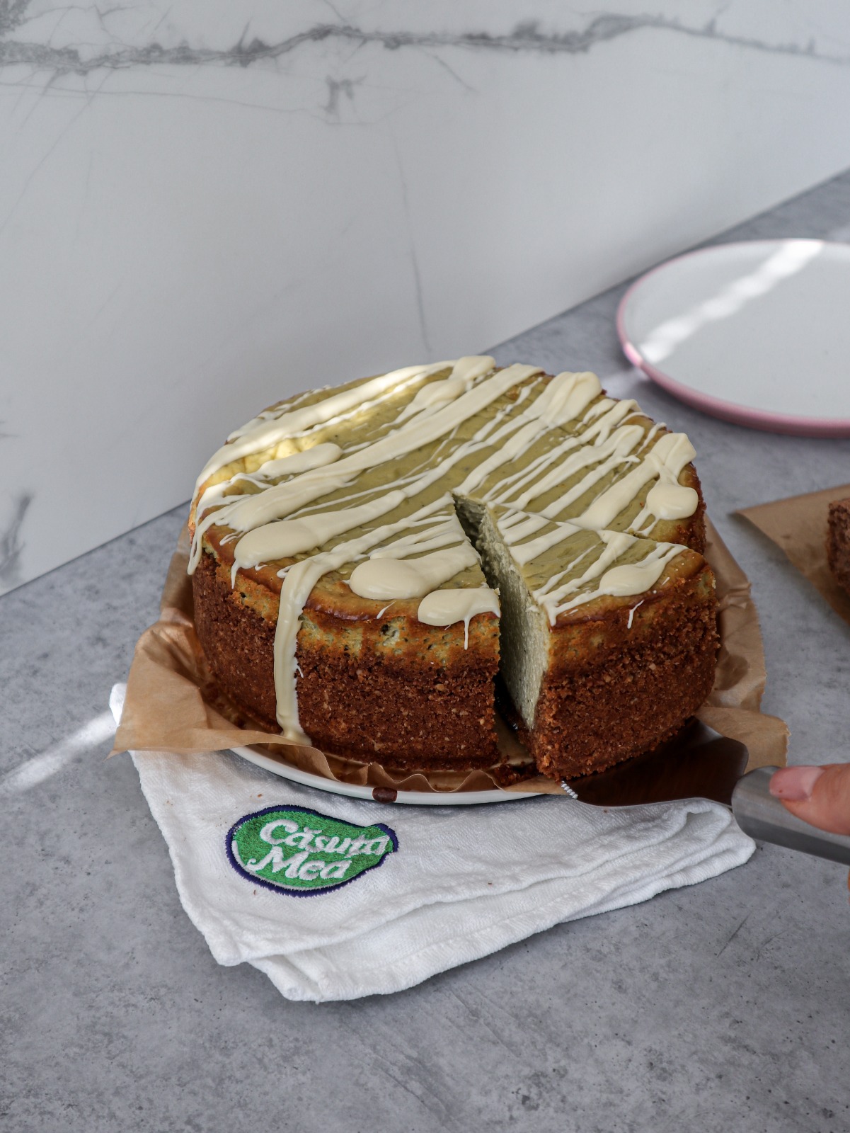 Чизкейк с порошковым японским чаем матча