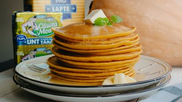 American pancakes with pumpkin