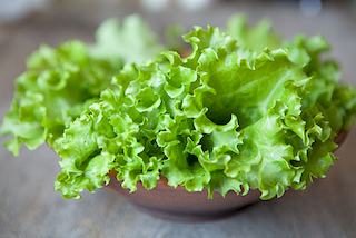 Lettuce leaves.