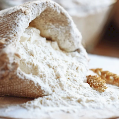 Wheat flour is white