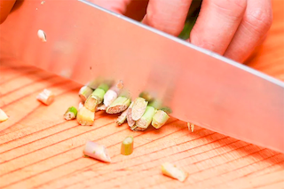 Asparagus ends cut