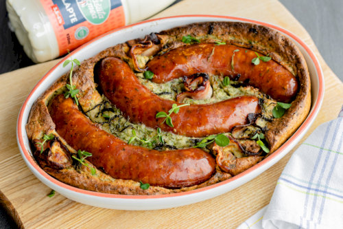 Smoked sausages in English style