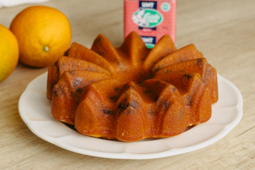 Chec with orange and chocolate