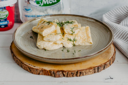 Lavash rolls with cheese and cheese