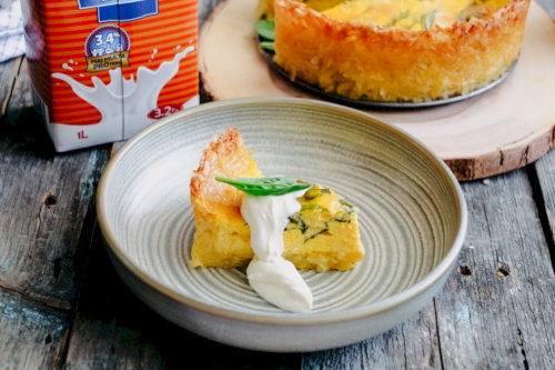 Tart with grated potato crust
