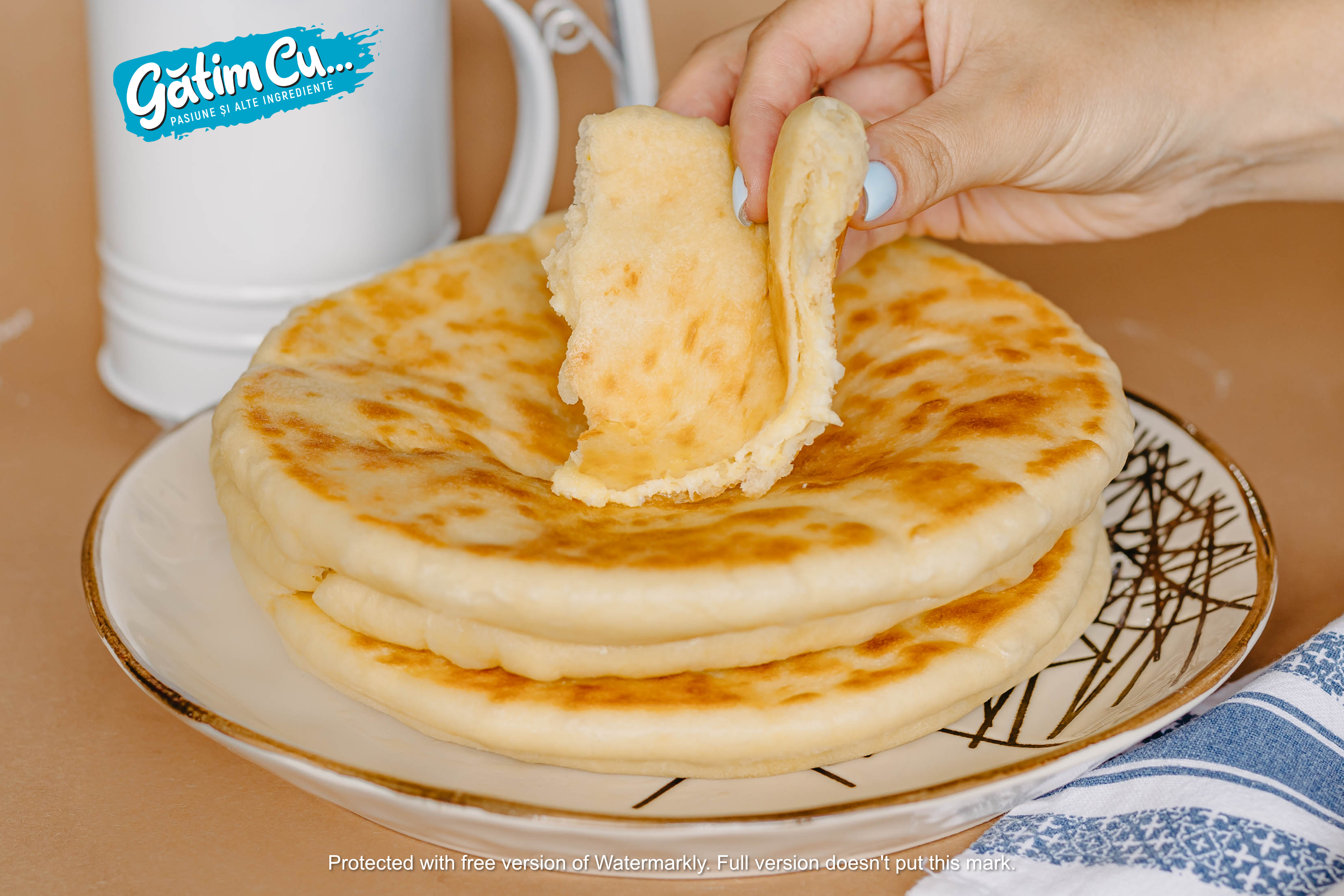 Tortillas with mozzarella and suluguni