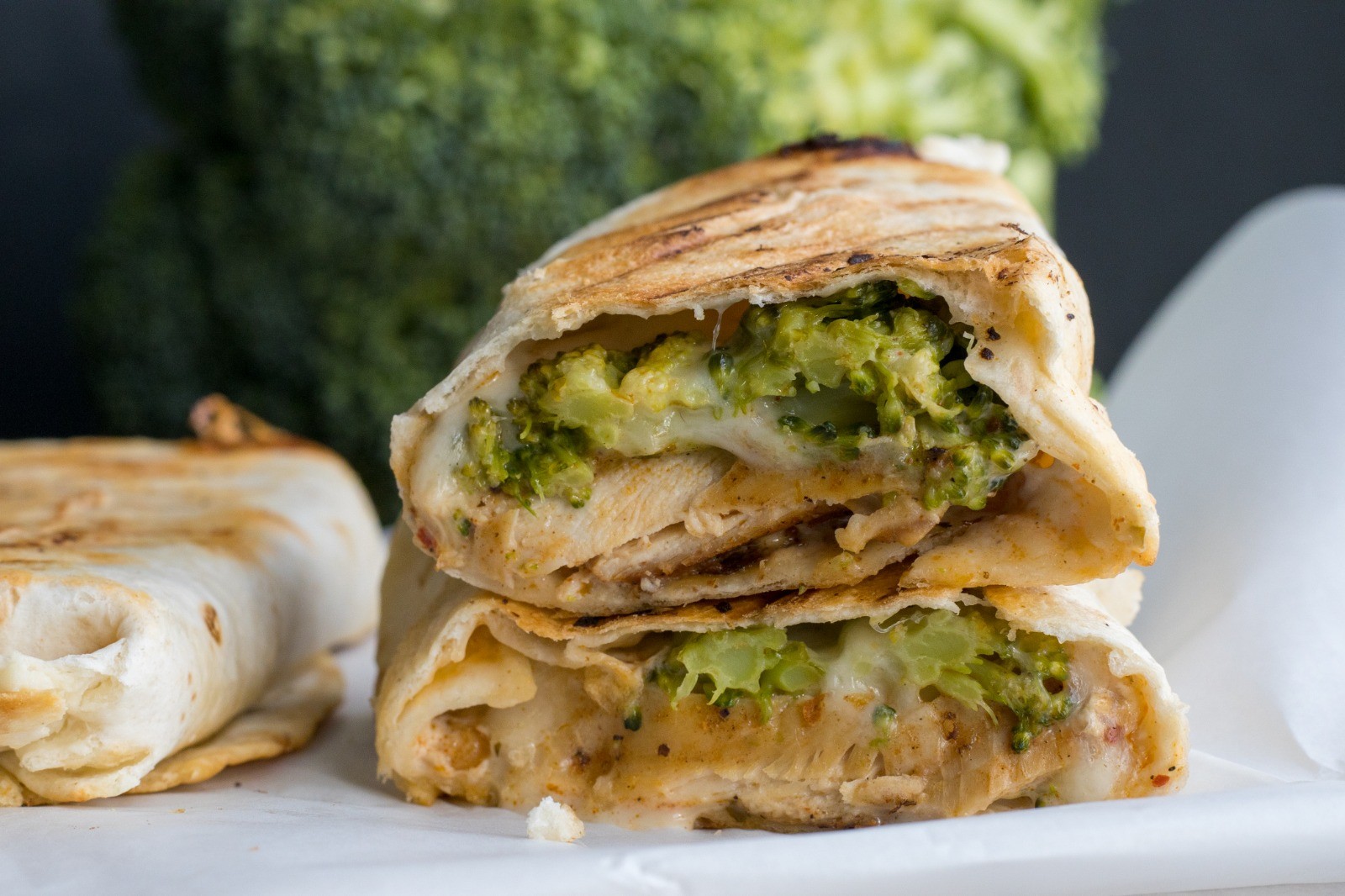 Врапы с курицей и брокколи